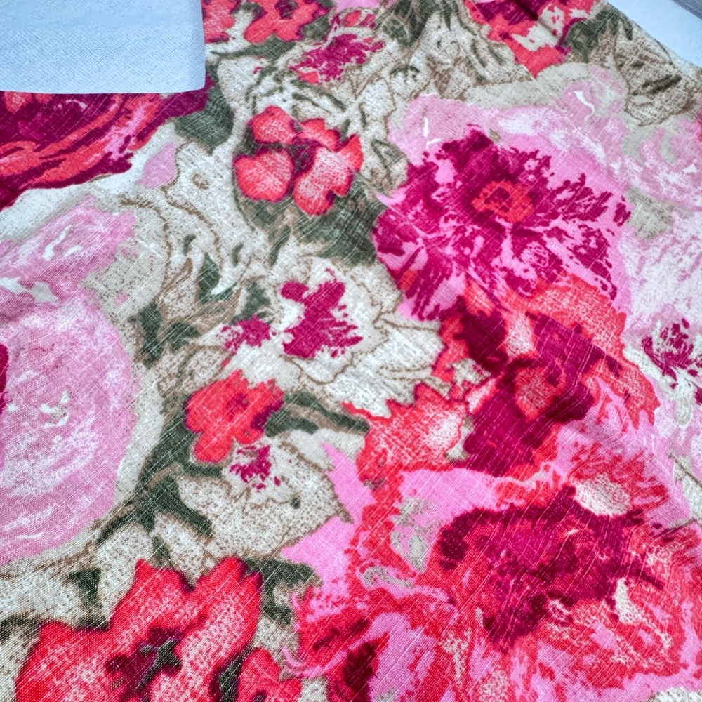 Floral sleeveless Lined Cotton sheath dress